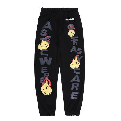 China Men's Breathable Flame Hoodie Loose Couple Men's Casual Pants Trousers for sale