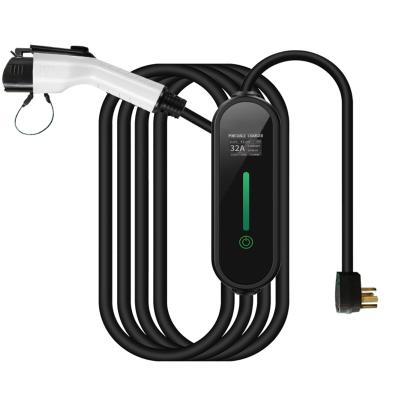 China Home EV Charger Wall Mounted EVSE J1772 Type 1  240V 32A / 5 Speed Adjustable Nema 14-50P Portable EV  Charger For Electric Car for sale