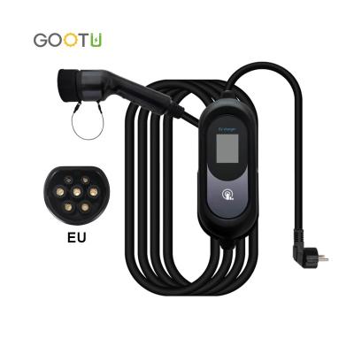 China Safety Convenient Home Car Mobile Type 2 Ev Charger 16A 3.5Kw 7Kw Level 2 Portable Ev Charger With 5M Cable for sale