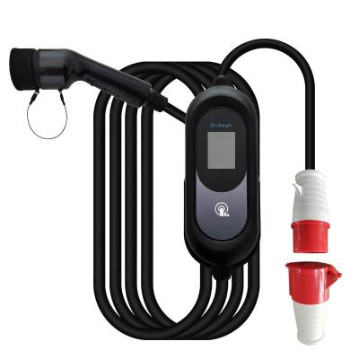 China Safety Convenient Home Car Mobile Ev Charger Portable 3 Phase 16A 380V 7Kw 11Kw 22Kw Ac Ev Charger Type 2 for sale