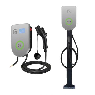 China AC Home Charging 7KW Electric Car Charging Station with RFID Cards EV Chargers Type1/Type2/GBT EV Wallbox Charger IEC62196-2 J1772 for sale