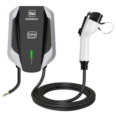 China Home EV Charger Wall Mounted Home Smart EV Charger Level 2 40A 48A Adjustable 240V WiFi BT Connection for sale