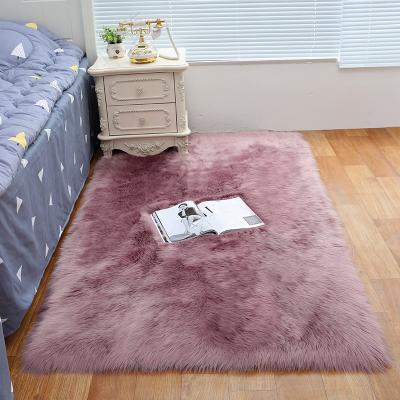 China Living Room Wholesale Washable Faux Sheepskin Decorative Round Blanket 50*50cm for sale