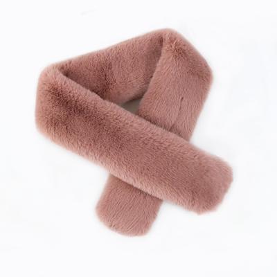 China Wholesale Classic Rabbit Scarf Solid Color Wavy Warm Long Neck Scarf for sale