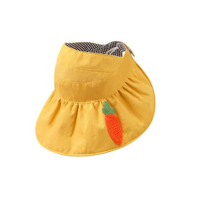 China Striped Sun Protection Adjustable Cute Summer Kid Sun Rope Empty Top Hat for sale