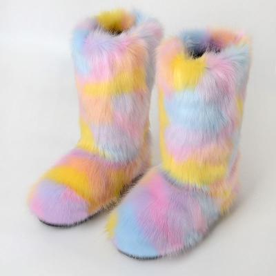 China Fashion Trend Snow Boots Girls Anti-skid Kids Boots Boots Kids Shoes Faux Fur Outdoors for sale