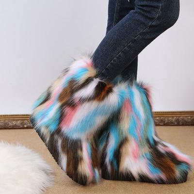 China Fashion Trend Design Simplicity Women's Winter Fur Boots Women's White Winter Snow Boots For Women for sale