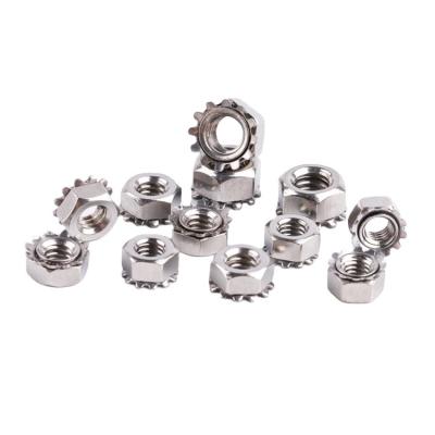 China Professional Wholesale Stainless Steel Kep Nuts Heavy Industry Manufacturer Tooth Star Lock K External Nuts for sale