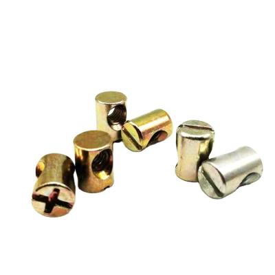 China Retail industry furniture hammer screw brass barrel nut m8 cross barrel nut for sale