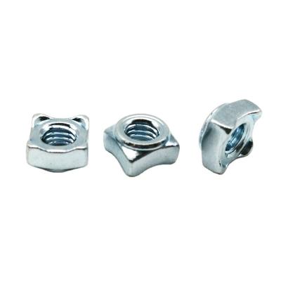 China Hot Sale Heavy Industry DIN928 Steel Galvanized Nuts M5 M6 M8 Square Thread Insert Welding Lock Nut for sale