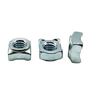 China Hot Sale Heavy Industry DIN928 Steel Galvanized Nuts M5 M6 M8 Square Thread Insert Welding Lock Nut for sale