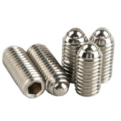 China Hot Selling Round Stainless Steel Ball Plunger Slotted Ballpoint Pen Set Screws for sale