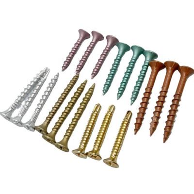 China Pan Manufacturer Carbon Steel Color Drywall Self Tapping Screw Porcelain Galvanized Nails Colored Self Tapping Screw for sale