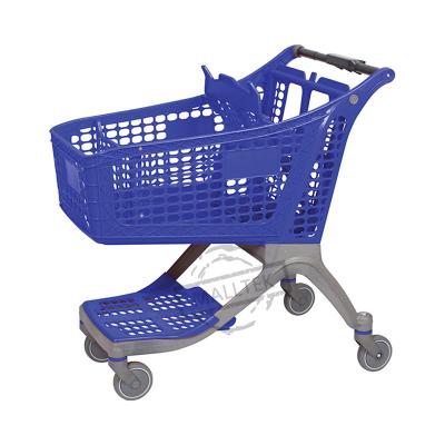 China Easy-carrying sales all plastic shopping cart supermarket chain store trolley plastic trolley for sale