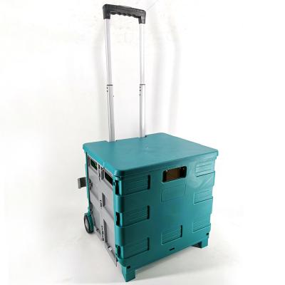 China 2021 Wholesale Custom Folding Folding Trolley Cashier Grocery Supermarket Shopping Luggage Portable Car for sale