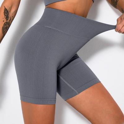 China High Quality Sustainable Yarn Pattern Women Seamless Yoga Slimming Tight High Waist Shorts for sale