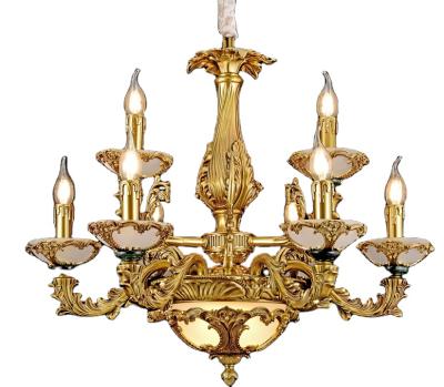 China Luxury Modern Antique Brass Copper Finish Chandelier Lighting For Church Decoration Chandelier for sale