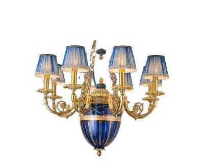 China Modern Antique Chandelier Luxury For Living Room Decor 6 Arm Light Fabric Shade Classic Chandelier Lighting for sale