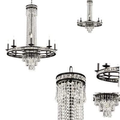 China Contemporary Professional Black/Gold/White from Popular Luxury K9 Crystal Large Modern Crystal Chandelier Manufacturer for sale