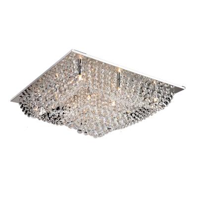 China Modern Square Crystal Decorated Low Ceiling Led Luxury Modern Ceiling Light for sale