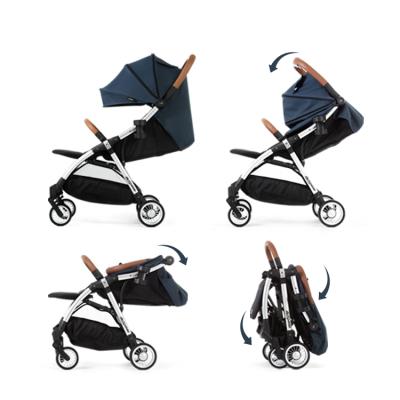 China Light Store Factory High Quality Auto Fold One Step Brake Canopy Adjustable Full Travel Super Light Portable Buggy Baby Stroller for sale