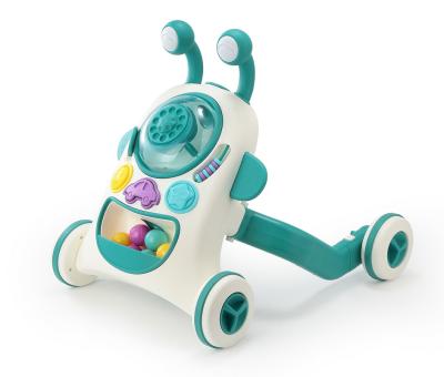 China Baby Walk Training Safety 2 In 1 Hand Held Plastic Baby Walker Toys Car Scooter Multifunction Sliding Baby Car Walker With Music And Lights for sale