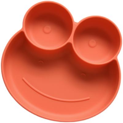 China Viable Custom Logo Silicone Funny Animal Design Cartoon BPA Free Dinner Dish for sale