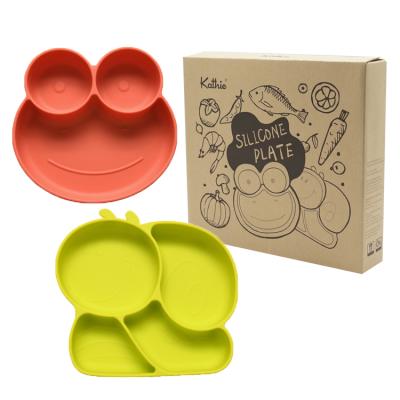 China Baby Safety Silicone Baby Dish Toddlers Minimalist Non-slip Food Tableware Baby Feeding Dish For Children for sale