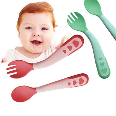 China First Stage Sustainable Self Feeding Baby Food Grade Utensils Toddler Training Soft Tilted Pre Spoon Set BPA Free Silicone Baby Spoons for sale