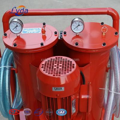 China Waste Lubricants LUCD-100 Oil Purifier Machine For Lube Oil Filter Cart for sale