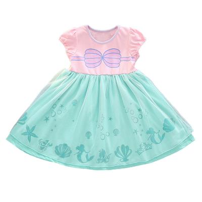 China Mermaid Breathable Soft Snow Princess Sophia White Dress For Toddler Little Girls for sale