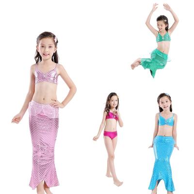 China Breathable Bikini Mermaid Swimwear Children's Swimwear Mermaid Dress Girls Swim or Party Costume Ladder Tail Dress Set for sale