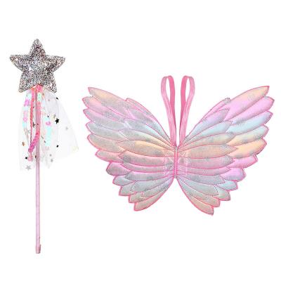 China Party Props Sparkle Embroidery Sparkle Butterfly Wing Princess Magic Wand OEM Party Supplies Lovely for sale