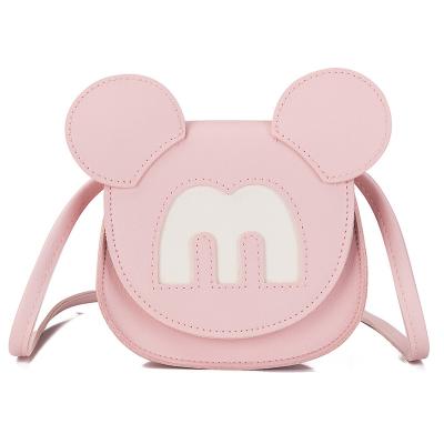 China 2020 fashion PU mickey shape kids PU cross - body princess shoulder bags with M letter for little girls for sale