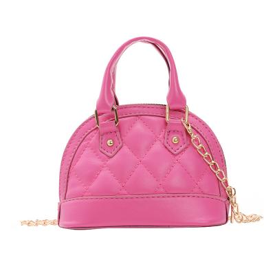 China 2020 new fashion rhomboids princess handbags shoulder bag with kids PU chain bags for sale