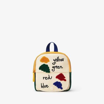 China Hot Sale Anti-theft Paging School Bag Wool-embroidered Backpack For Kids Boys And Girls for sale