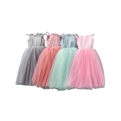 China Toddler Flower Princess Baby Dress Tutu Tulle Anti-Static Dress For Little Girls Ballet Dance for sale