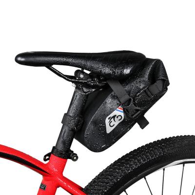 China PVC Tarpaulin Bike Bag Bicycle Backhoe Waterpoof Seat Pack Saddle Bag for sale