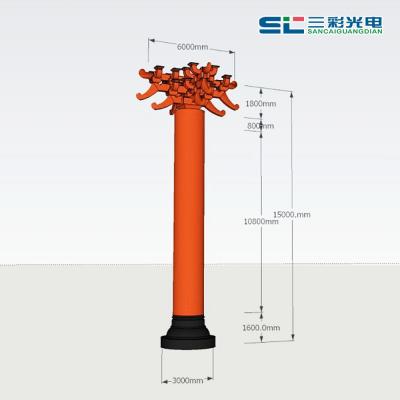 China Assoalho cilíndrico criativo da exposição de diodo emissor de luz de 360 graus que está anti - ultravioleta à venda