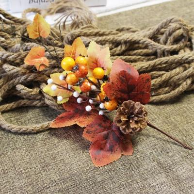 China Wholesale Holiday Home Decor Pumpkin Branches Maple Branches Sunflower Branches Fall Pumpkin Floral Picks For Home Decor for sale