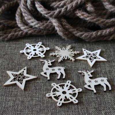 China Wooden Christmas Ornaments Christmas Tree Hanging Unfinished Wooden Christmas Tree Decorative Ornaments for sale