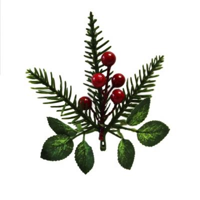 China Christmas Decoration Props Artificial Christmas Pine Picks Foam Pine Red Branch Berry Berry Christmas Pine Cones Artificial Christmas Gift Props for sale