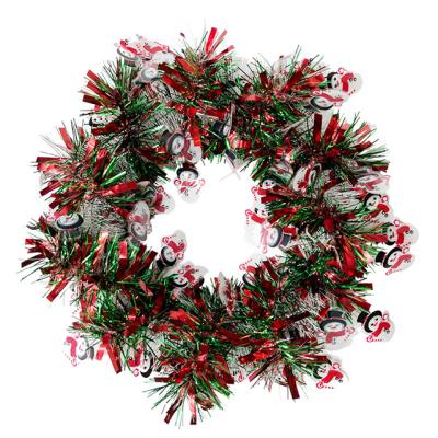 China Christmas Holiday Decoration 30cm Christmas Decorations for Bedroom Rattan Party Christmas Wreath Polyester Material Christmas Wreath Party Garlands for sale