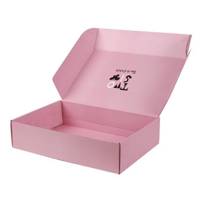 China Recycled Materials Lace Recyclable Corrugated Packing Boxes Cardboard Ads Printing Custom Size Logo Shipping Box for sale