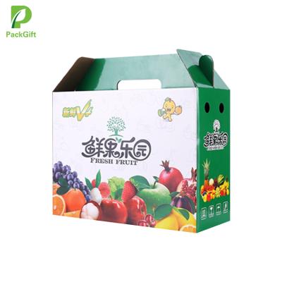 China Recycled Materials Factory Custom Packaging Corrugated Box For Fruits And Vegetables With Printing Logo for sale