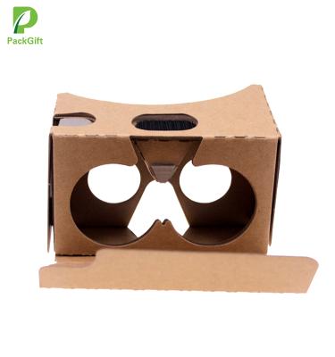 China Promotion gift hot sale cardboard vr brown recycled paper box, good quality cute custom printing vr glasses with logo for sale