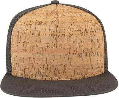 China Wholesale Custom Panel Printed Designer Eco-Friendly Wooden JOINT Cork Flat Brim Hat 6 Snapback Cap Hip Hop Cap for sale