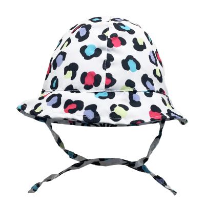 China Wholesale High Quality White Leopard Bucket Hat Kids Image Baby Sun Protection Colorful Cute Cotton Soft Comfortable Hat for sale