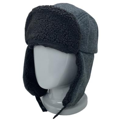 China JOINT Wholesale Hat Winter Warm Cap With Adult Fleece Snow Trapper Hat for sale