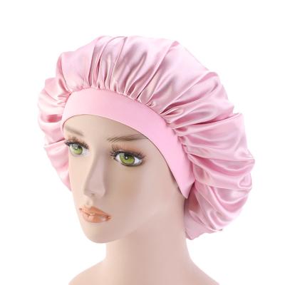 China Wholesale Eco-friendly Silk Bonnet Double Layer Factory Custom Sleep Hair Bonnets With Logo Satin Bonnets for sale